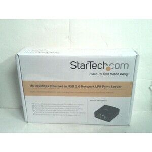 StarTech.com 10/100Mbps Ethernet to USB 2.0 Network LPR Print Server Sealed